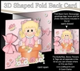 3D Shaped No-Hole Fold Back Card Kit - Flowerpot Friends - Cute Little Fairy Blossom