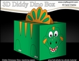 3D Cute Diddy Dino Treat Box Gift Box Mini Kit - Deviant