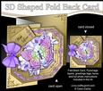 3D Shaped No-Hole Fold Back Pretty Floral Card with Pyramage Mini Kit - Butterfly Bouquet