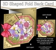 3D Shaped No-Hole Fold Back Pretty Floral Card with Pyramage Mini Kit - Butterfly & Flowers
