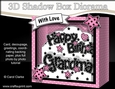 3D Diorama Shadow Box Word Card Mini Kit - Happy Birthday GRANDMA