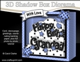 3D Diorama Shadow Box Word Card Mini Kit - Happy Birthday GRANDAD