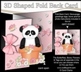 3D Shaped No-Hole Fold Back Card Kit - Flowerpot Friends - Cute Little Panda Su Ling