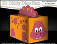 3D Cute Diddy Dino Treat Box Gift Box Mini Kit - Smileysaur