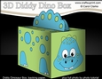 3D Cute Diddy Dino Treat Box Gift Box Mini Kit - Lizard