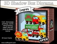 3D Shadow Box Card Mini Kit - Big Wheels Model Trucks & Trailers Shop