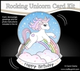 3D Shaped Rocking Card Mini Kit - Cute Little Unicorn Sparkle