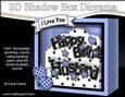 3D Diorama Shadow Box Word Card Mini Kit - Happy Birthday HUSBAND