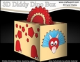 3D Cute Diddy Dino Treat Box Gift Box Mini Kit - Titan