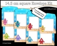 Cute Little Aliens 14.5 x 14.5 cm envelope Kit