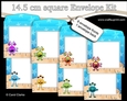 Cute Little Aliens 14.5 x 14.5 cm envelope Kit