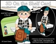3D On the Shelf Card Kit - Older Man Byron plays Golf