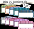 10 Mini Dl (80 x 215mm) Tartan Envelope Kit