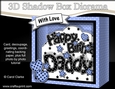 3D Diorama Shadow Box Word Card Mini Kit - Happy Birthday DADDY