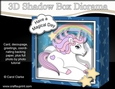 3D Diorama Shadow Box Card Mini Kit - Cute Little Unicorn Sparkle