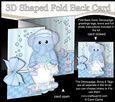 3D Shaped No-Hole Fold Back Card Kit - Bathtub Buddies - Cute Little Levi Elephant