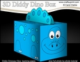 3D Cute Diddy Dino Treat Box Gift Box Mini Kit - Zarin