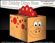 3D Cute Diddy Dino Treat Box Gift Box Mini Kit - Gullet