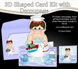 3D Shaped Card Kit - Bathtub Buddies - Brady has a Bubble Bath
