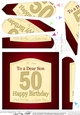 50th Birthday SON Wine Label Fan Pyramage Topper