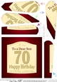 70th Birthday SON Wine Label Fan Pyramage Topper