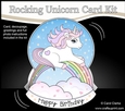 3D Shaped Rocking Card Mini Kit - Cute Little Unicorn Sparkle