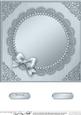 8 x 8 Metallic Lace and Bow Card Front