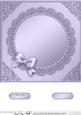 8 x 8 Metallic Lace and Bow Card Front