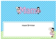 Large DL Happy Birthday MAM insert