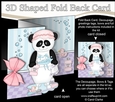 3D Shaped No-Hole Fold Back Card Kit - Bathtub Buddies - Cute Little Panda Su Ling