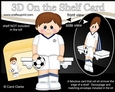 3D On the Shelf Card Kit - Little Footballer Valentin