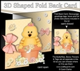 3D Shaped No-Hole Fold Back Card Kit - Flowerpot Friends - Cute Little Chick Quackers