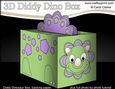 3D Cute Diddy Dino Treat Box Gift Box Mini Kit - Kyouryuu
