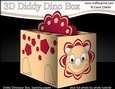 3D Cute Diddy Dino Treat Box Gift Box Mini Kit - Longfang
