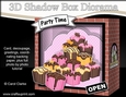 3D Shadow Box Card Mini Kit - The Cherry on Top Fondant Fancy Cake Shop