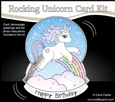 3D Shaped Rocking Card Mini Kit - Cute Little Unicorn Magic