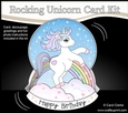 3D Shaped Rocking Card Mini Kit - Cute Little Unicorn Magic