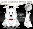 3D Cute Canine Treat Box Gift Set Mini Kit - Little Westie Dog Jock