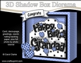 3D Diorama Shadow Box Word Card Mini Kit - Happy Birthday GREAT GRANDAD