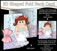3D Shaped No-Hole Fold Back Card Kit - Bathtub Buddies - Cute Little Girl Kaylar