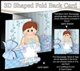 3D Shaped No-Hole Fold Back Card Kit - Bathtub Buddies - Cute Little Boy Theodore