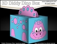 3D Cute Diddy Dino Treat Box Gift Box Mini Kit - Sharptooth