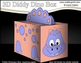 3D Cute Diddy Dino Treat Box Gift Box Mini Kit - Angar