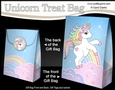 3D Gift Bag Mini Kit -  Cute Little Unicorn Rainbow 