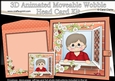 3D Animated Moveable Wobble Head Card Kit - Through the Window Older Man Vance