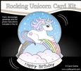 3D Shaped Rocking Card Mini Kit - Cute Little Unicorn Magic