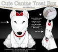 3D Cute Canine Treat Box Gift Set Mini Kit - Little English Bull Dog Terrier Countess