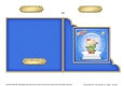 Cute Christmas Honey Bear Rosie has an Xmas Tree Snowglobe Cut and Fold Corner Card