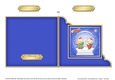 Cute Honeybears Rosie & Robert put the Star on the Xmas Tree Snowglobe Cut and Fold Corner Card