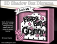 3D Diorama Shadow Box Word Card Mini Kit - Happy Birthday GRANNY